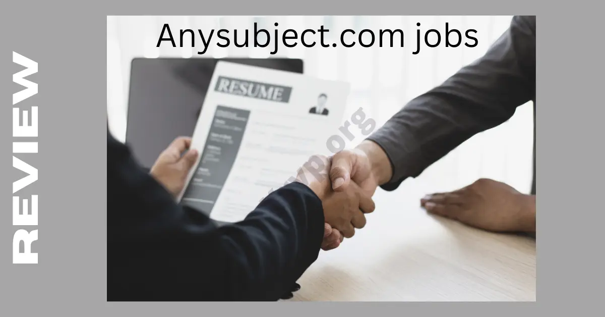 Anysubject.com jobs