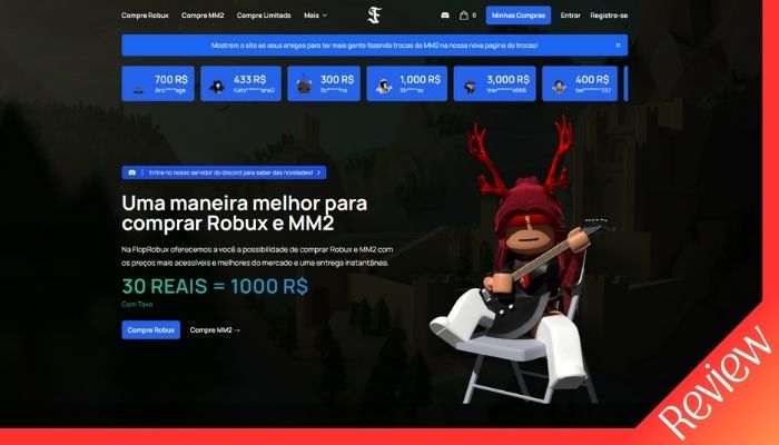 Opiniões sobre Flop Robux  Leia opiniões sobre o serviço de floprobux.gg